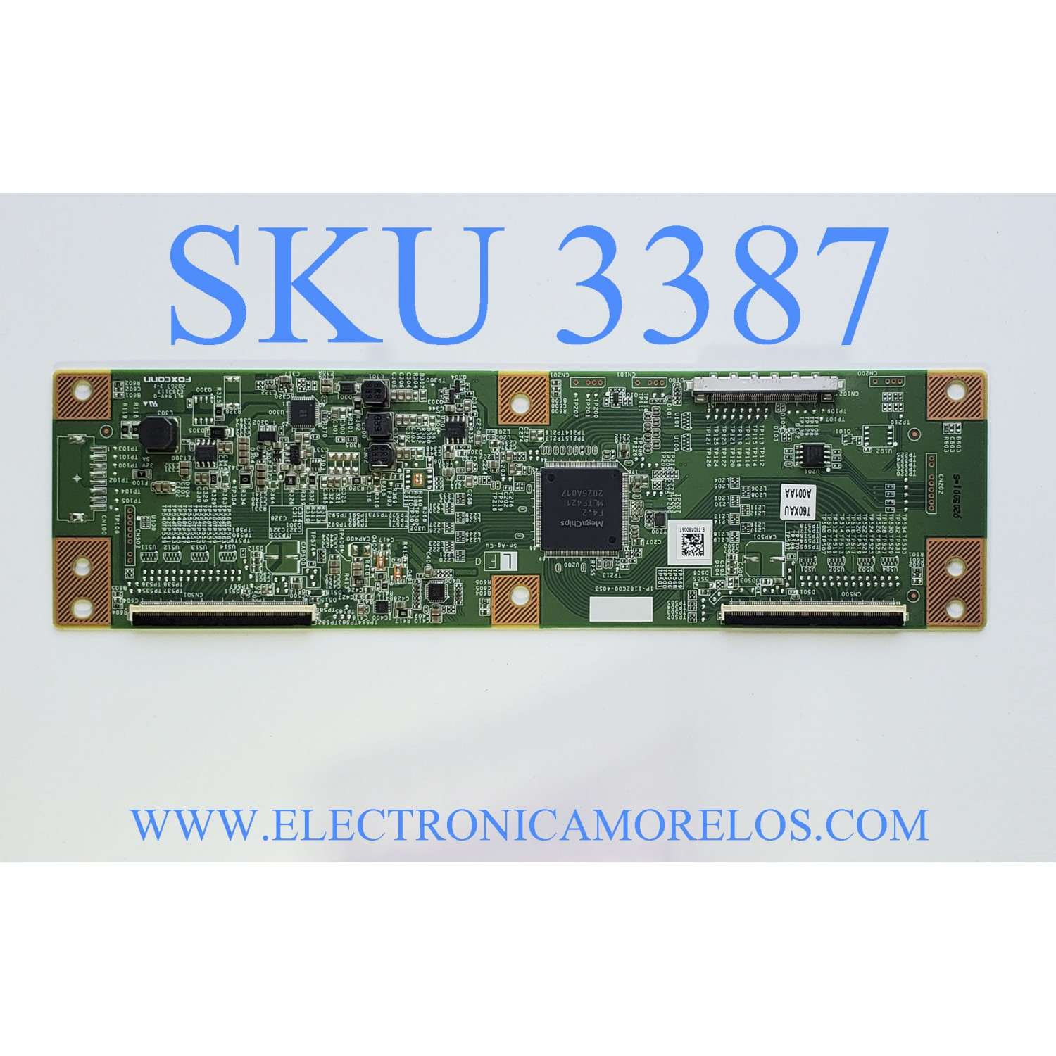 T-CON PARA TV SHARP ROKU / NUMERO DE PARTE 1P-1182C00-40SB / E-T60A9005T / DISPLAY JE601R3HB3FL / MODELO 4T-C60CL2UR	